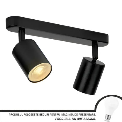 Lustre Joom avec projecteur linéaire 2XGU10 Noir