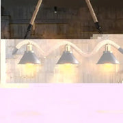 Lustre en corde, 3*E27, marron, métal et ficelle