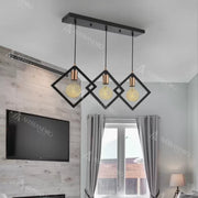 Lustre Fresi, 3*E27, Métal, Noir