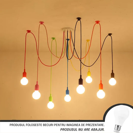 Lustra Kappa 8XE27 Lustres à ampoules modernes multicolores Titre par défaut Alessandro Design