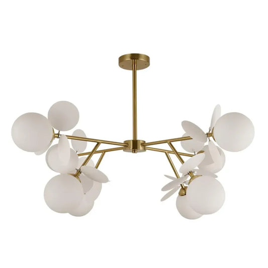 Lustre à ampoule moderne SVEN, 8x G9, Blanc doré, Métal