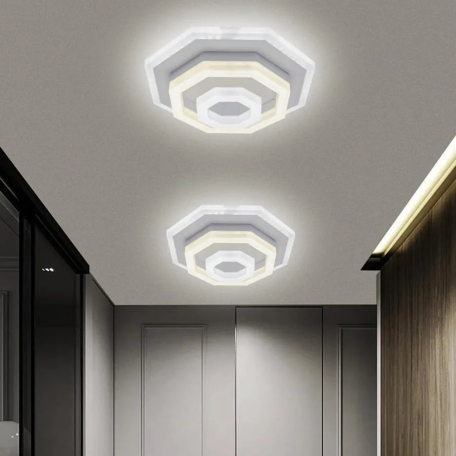 Lustre LED ADELINE 24W, Diamètre 20cm, Lumière Froide/Chaude/Neutre, Blanc