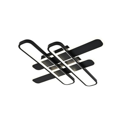 Lustre LED avec télécommande AFINA 120W, 4 éléments, Lumière Froide/Chaude/Neutre, Dimmable, Noir