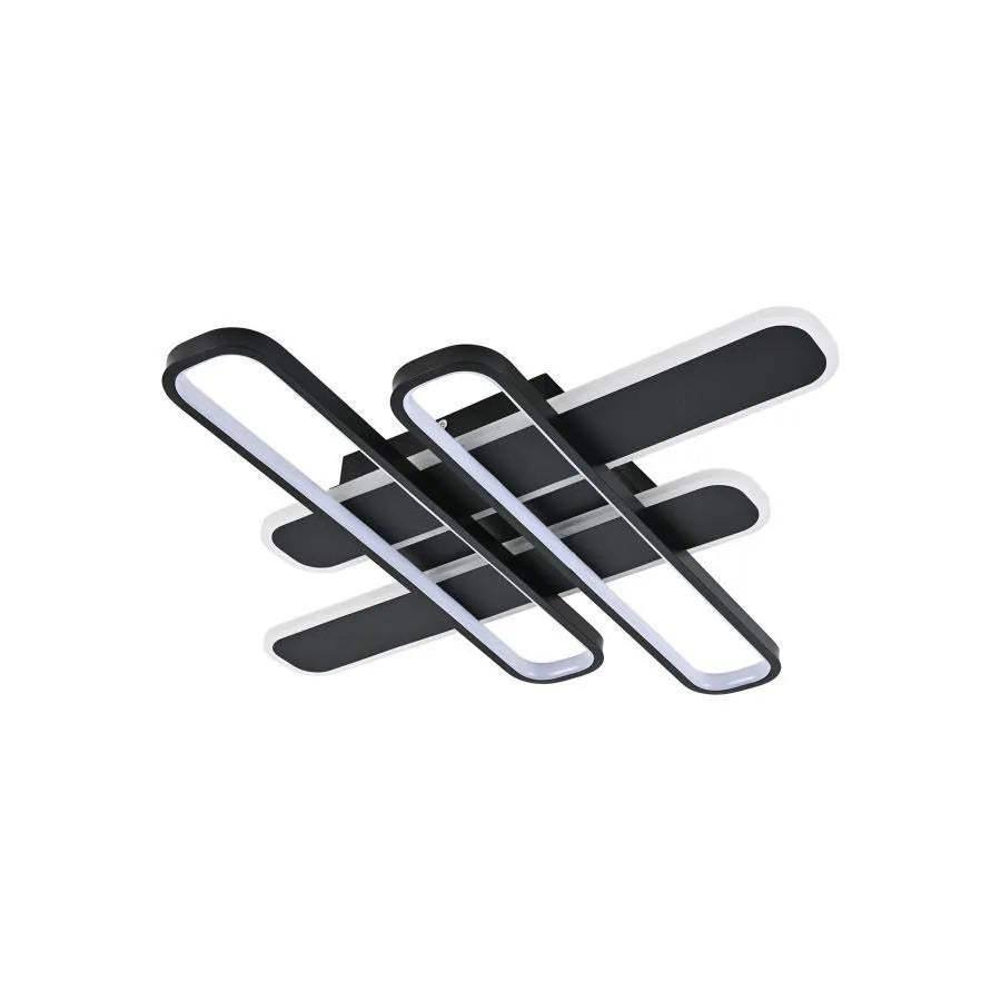 Lustre LED avec télécommande AFINA 120W, 4 éléments, Lumière Froide/Chaude/Neutre, Dimmable, Noir