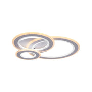 KYLIE Lustre LED 77W, 3 Cercles, Lumière Froide/Chaude/Neutre, Blanc