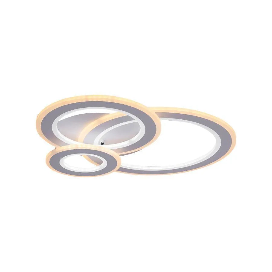 KYLIE Lustre LED 77W, 3 Cercles, Lumière Froide/Chaude/Neutre, Blanc