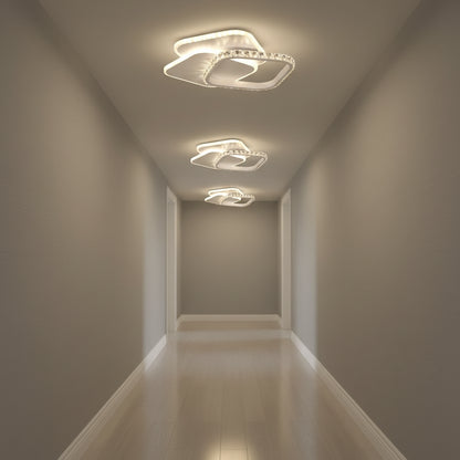 Lustre LED en cristal ANASTASIA 39W, Diamètre 30cm, Lumière Froide/Chaude/Neutre, Blanc