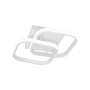 Lustre LED VERTEX Matrix, diamants superposés, cadres métalliques, 11 W, 2 diamants, lumière froide/chaude/neutre 3000K/4000K/6000K, blanc