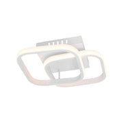 Lustre LED VERTEX Matrix, diamants superposés, cadres métalliques, 11 W, 2 diamants, lumière froide/chaude/neutre 3000K/4000K/6000K, blanc