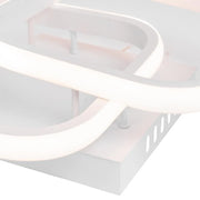 Lustre LED VERTEX Matrix, diamants superposés, cadres métalliques, 11 W, 2 diamants, lumière froide/chaude/neutre 3000K/4000K/6000K, blanc