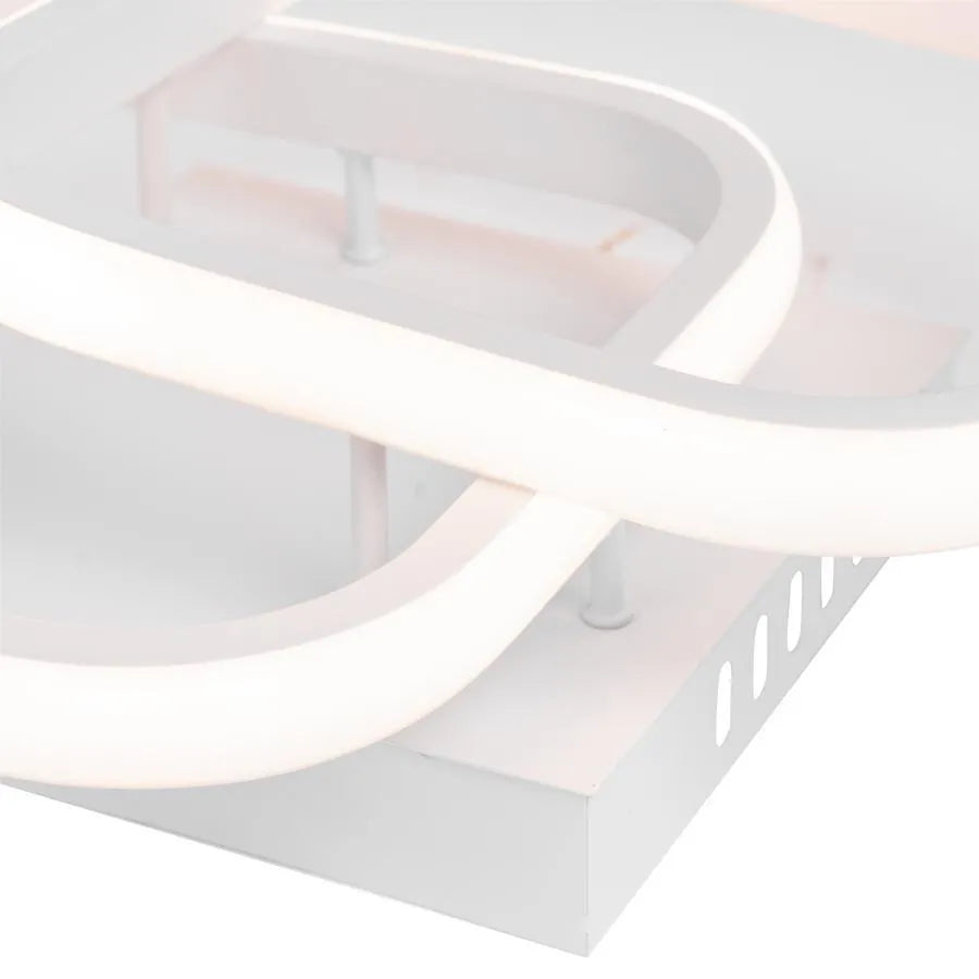 Lustre LED VERTEX Matrix, diamants superposés, cadres métalliques, 11 W, 2 diamants, lumière froide/chaude/neutre 3000K/4000K/6000K, blanc