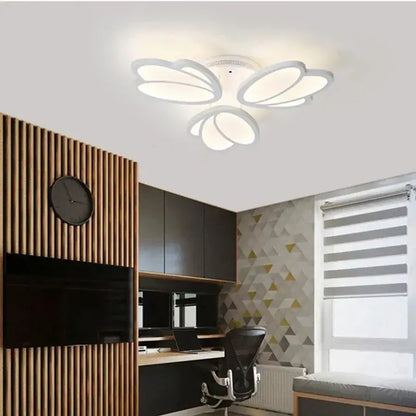 Lustre LED avec télécommande TULIP 45W, 3 Pétales, Lumière Froide/Chaude/Neutre, Gradable, Blanc