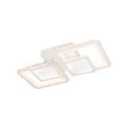 Lustre LED avec télécommande BALANS 44W, 2 Carrés, Lumière Froide/Chaude/Neutre, Dimmable, Blanc