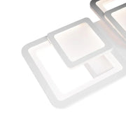 Lustre LED avec télécommande BALANS 44W, 2 Carrés, Lumière Froide/Chaude/Neutre, Dimmable, Blanc