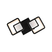 Lustre LED avec télécommande BALANS 44W, 2 Carrés, Lumière Froid/Chaud/Neutre, Dimmable, Noir