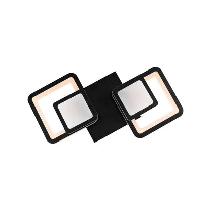 Lustre LED avec télécommande BALANS 44W, 2 Carrés, Lumière Froid/Chaud/Neutre, Dimmable, Noir