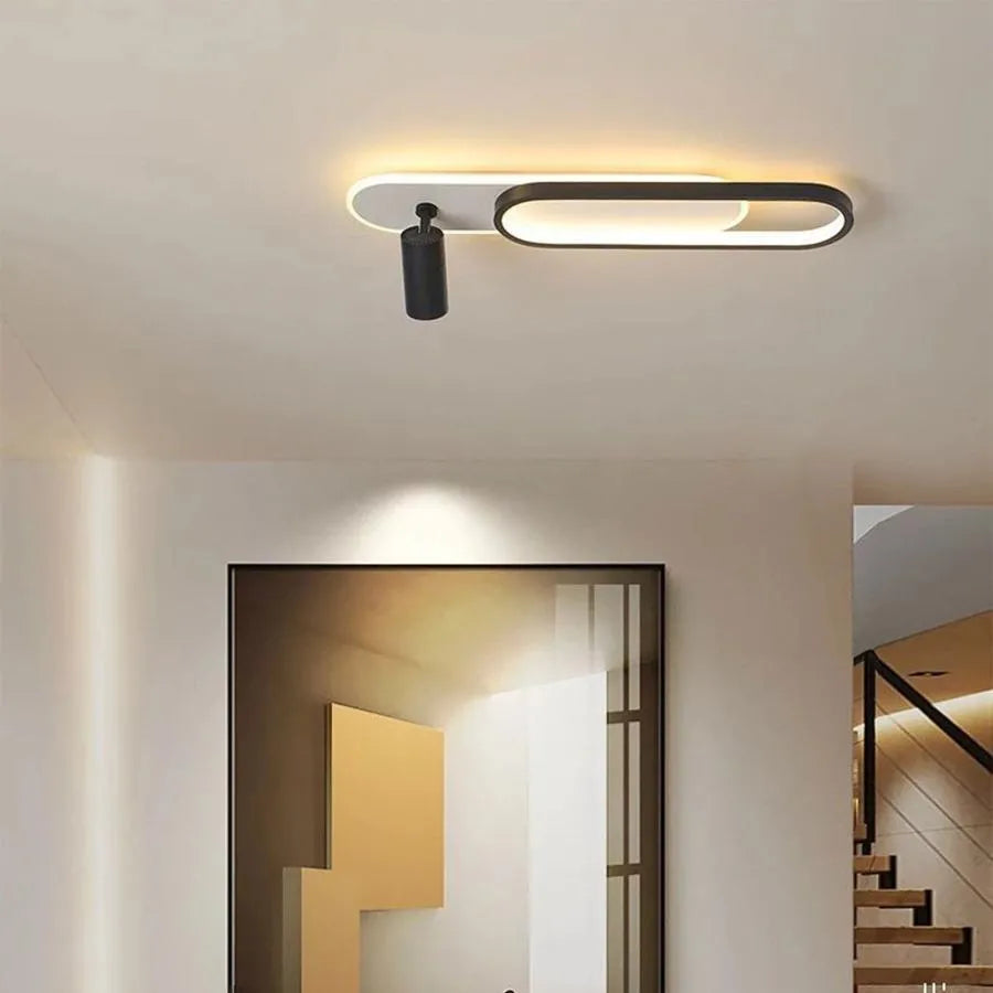 Lustre LED avec projecteur orientable FISSO Camilla 49W, lumière 3000/4000/6000k, Noir