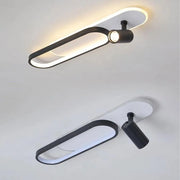 Lustre LED avec projecteur orientable FISSO Camilla 49W, lumière 3000/4000/6000k, Noir