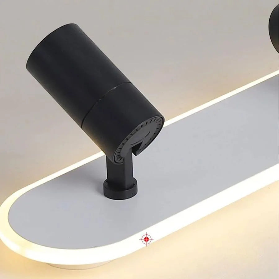 Lustre LED avec projecteur orientable FISSO Camilla 49W, lumière 3000/4000/6000k, Noir