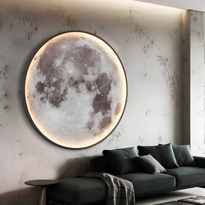 Applique Murale LED Décorative Luna 83W Diamètre 120CM Lumière Froid/Neutre/Chaude Noir