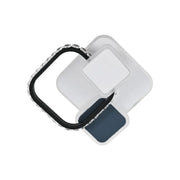 Lustre LED en cristal GELLA 48W, Carré, Lumière Froide/Chaude/Neutre, Noir Blanc