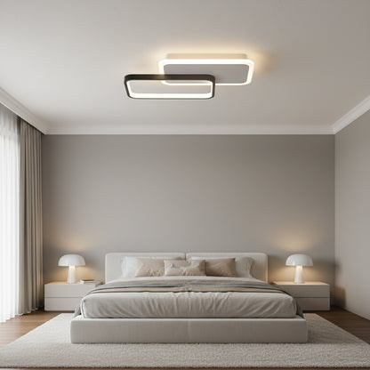 Lustre LED avec télécommande CAROLINA 50W, 2 Éléments, Lumière Froide/Chaude/Neutre, Dimmable, Noir