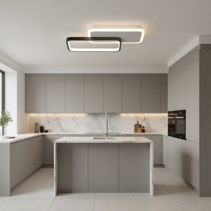 Lustre LED avec télécommande CAROLINA 50W, 2 Éléments, Lumière Froide/Chaude/Neutre, Dimmable, Noir