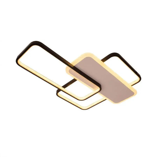 Lustre LED avec télécommande CAROLINA 76W, 3 Éléments, Lumière Froide/Chaude/Neutre, Dimmable, Noir