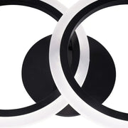 Lustre LED avec télécommande BETTY 28W, 2 Cercles, Lumière Froide/Chaude/Neutre, Dimmable, Noir