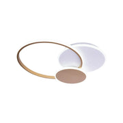 Lustre LED avec télécommande KILLIAN 46W, 3 Cercles, Lumière Froid/Chaude/Neutre 3000K/4000K/6000K, Dimmable, Or Blanc