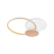 Lustre LED avec télécommande KILLIAN 46W, 3 Cercles, Lumière Froid/Chaude/Neutre 3000K/4000K/6000K, Dimmable, Or Blanc