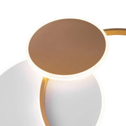 Lustre LED avec télécommande KILLIAN 46W, 3 Cercles, Lumière Froid/Chaude/Neutre 3000K/4000K/6000K, Dimmable, Or Blanc