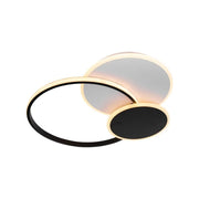 Lustre LED avec télécommande KILLIAN 46W, 3 Cercles, Lumière Froide/Chaude/Neutre, Dimmable, Noir Blanc