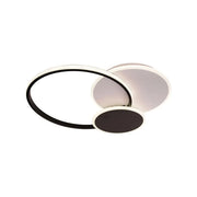 Lustre LED avec télécommande KILLIAN 46W, 3 Cercles, Lumière Froide/Chaude/Neutre, Dimmable, Noir Blanc