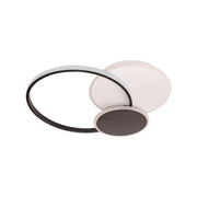 Lustre LED avec télécommande KILLIAN 46W, 3 Cercles, Lumière Froide/Chaude/Neutre, Dimmable, Noir Blanc