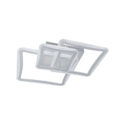 Lustre LED avec télécommande FARYDA 120W, 3 Carrés, Lumière Froide/Chaude/Neutre, Dimmable, Blanc