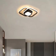 Lustre LED DUOFORM, 21W, 3 carrés, Lumière froide/chaude/neutre, Noir