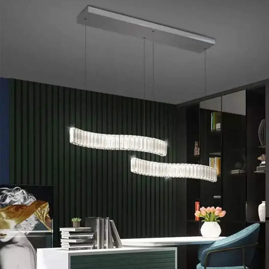 Lustre LED suspendu avec télécommande et cristal MERVE 24W, Lumière Froide/Chaude/Neutre, Gradable, Chrome Brillant, Lustres LED en Cristal réglables en hauteur Default Title Alessandro Design