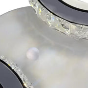 Lustre LED avec télécommande et cristal NOVA ROTONDA 34W, 2 Cercles, Lumière Froide/Chaude/Neutre, Blanc