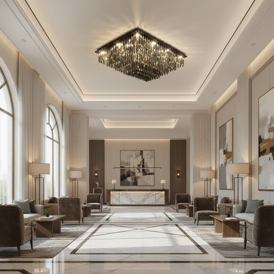 Lustre LED en cristal 57W, Xanthi, Argent