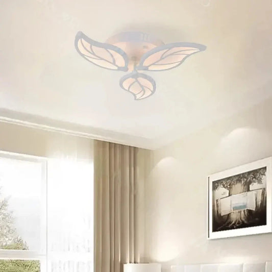 Lustre LED avec télécommande LAURICE 33W, 3 Pétales, Lumière Froide/Chaude/Neutre, Gradable, Blanc