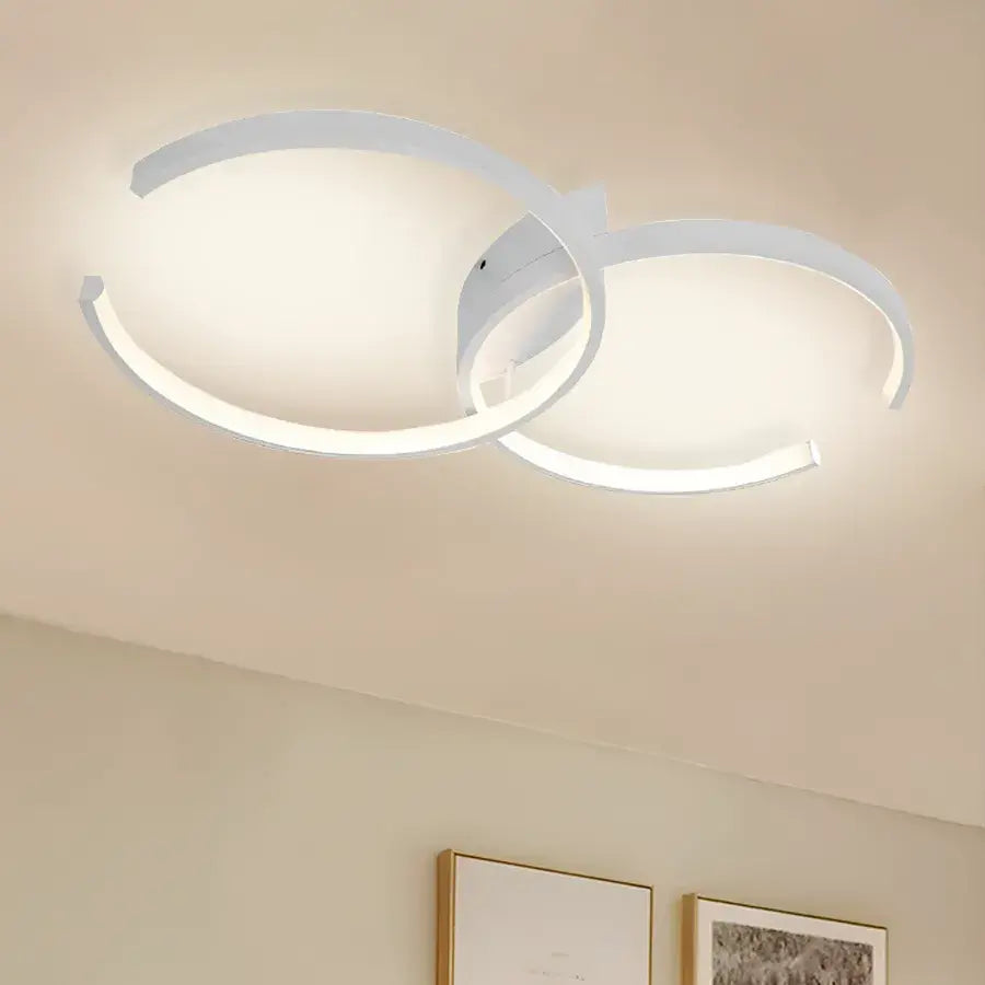 Lustre LED avec télécommande NOAH 64W, 2 éléments, Lumière Froide/Chaude/Neutre, Dimmable, Blanc