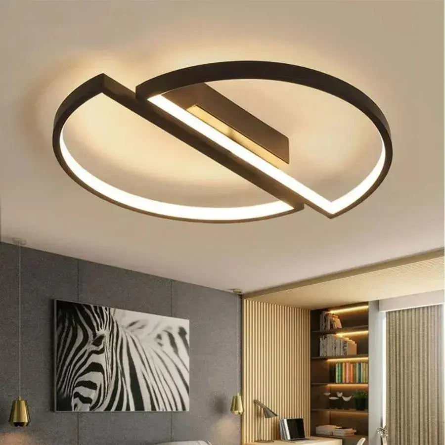 Lustre LED avec télécommande VECTOR ARCUS 52W, 2 Éléments, Lumière Froide/Chaude/Neutre, Dimmable, Noir