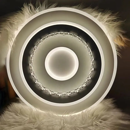 Lustre LED DOLIANA 70W, Diamètre 40cm, Lumière Froide/Chaude/Neutre, Blanc