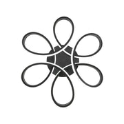 Lustre LED avec télécommande ELON 120W, Ondulé, Lumière Froide/Chaude/Neutre, Dimmable, Noir