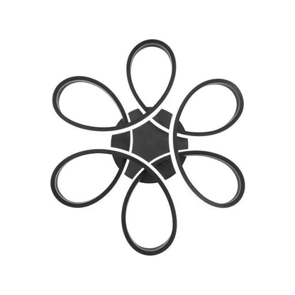 Lustre LED avec télécommande ELON 120W, Ondulé, Lumière Froide/Chaude/Neutre, Dimmable, Noir