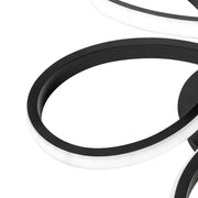 Lustre LED avec télécommande ELON 120W, Ondulé, Lumière Froide/Chaude/Neutre, Dimmable, Noir