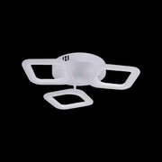 Lustre LED ERIKA 20W, 3 carrés, lumière neutre 4000k, blanc, métal et acrylique