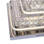 Lustre LED avec télécommande et cristal ETAN 66W, Lumière Froide/Chaude/Neutre, Dimmable, Chrome Brillant