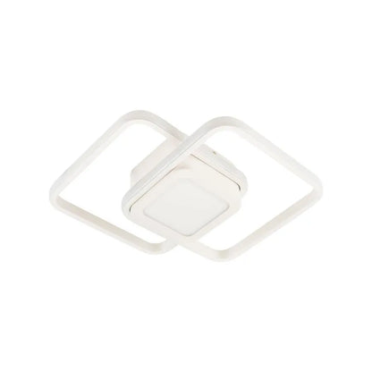 Lustre LED DUOFORM 21W, 3 Carrés, Lumière Froid/Chaud/Neutre, Blanc